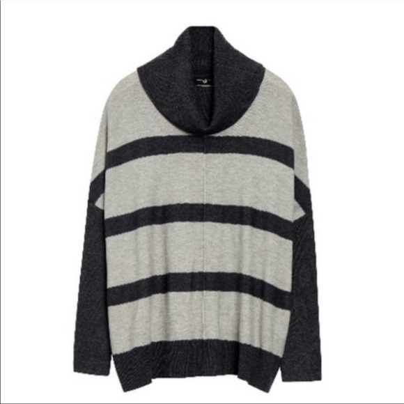 Stitch Fix l Colour Works Grey Cowl Neck Sweater, Medium - Picture 1 of 10